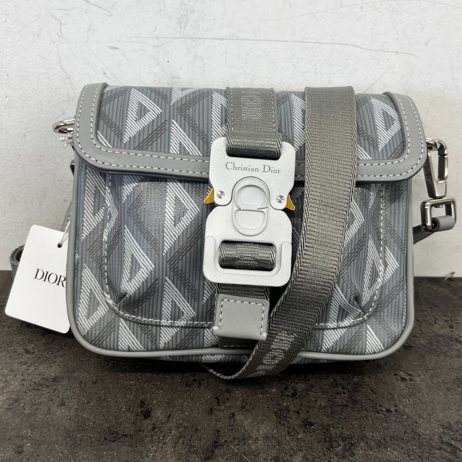 Men's Mini Dior Hit The Road Messenger Bag Grey - Photo 11
