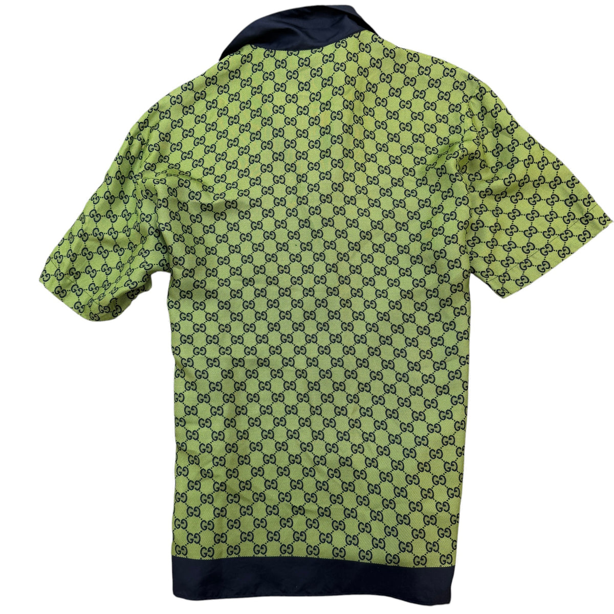Men's GG Monogram Bowling Shirt Green Size 3XL - Photo 2