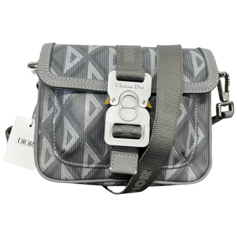 Men's Mini Dior Hit The Road Messenger Bag Grey