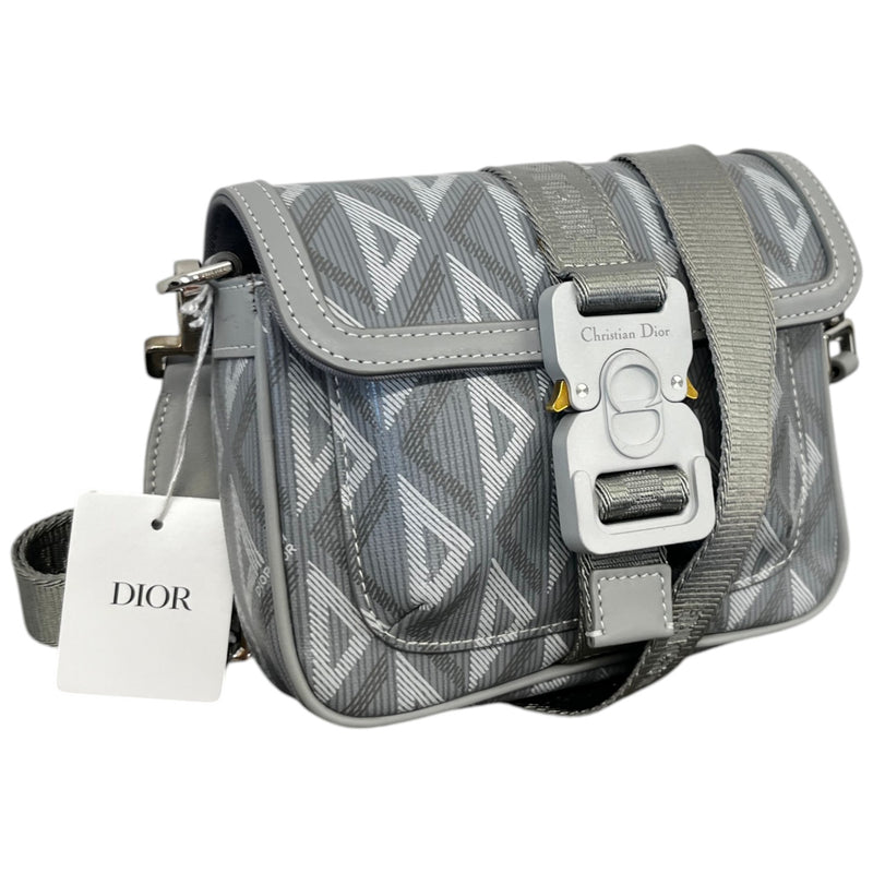 Men's Mini Dior Hit The Road Messenger Bag Grey