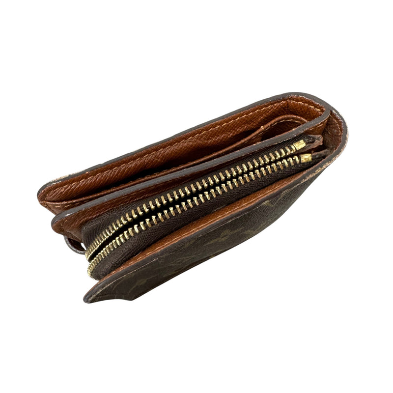 Women's Monogram Compact Zip Wallet Brown