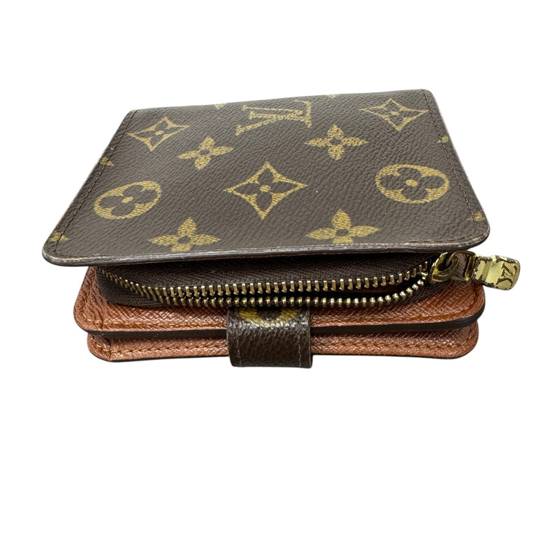 Women's Monogram Compact Zip Wallet Brown