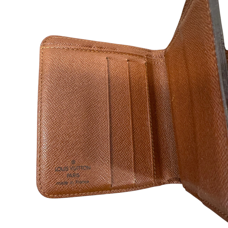 Women's Monogram Compact Zip Wallet Brown
