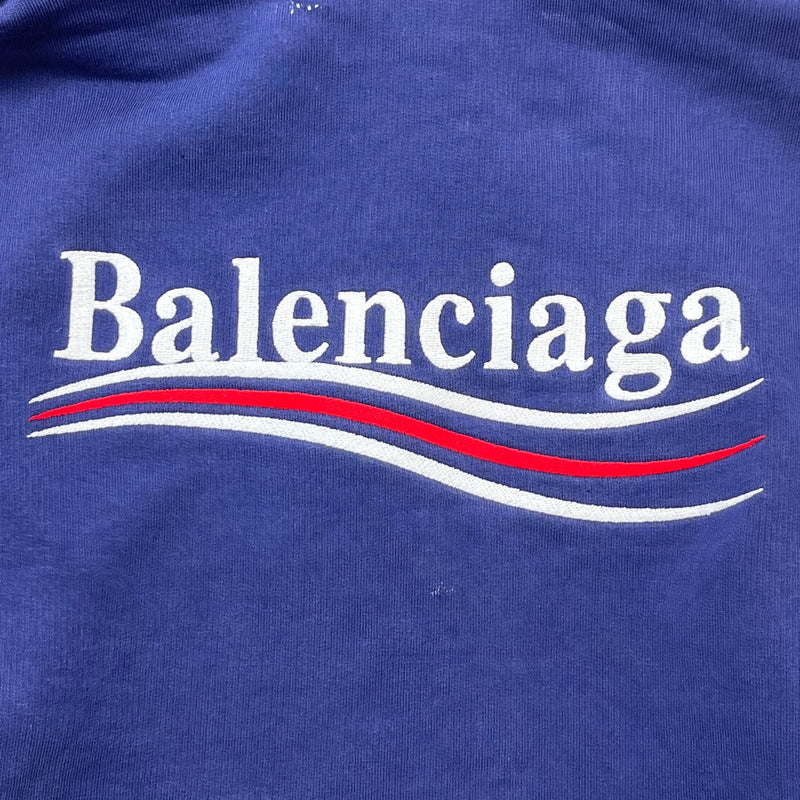 Men's Political Campaign Logo Hoodie Blue Size S
