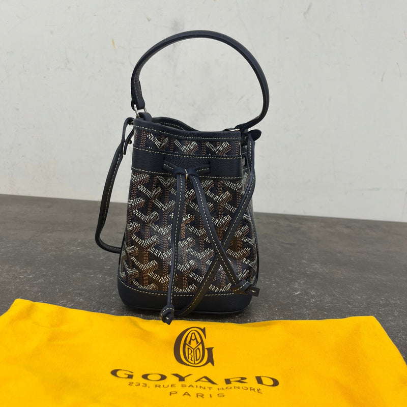 Women's Petit Flot Mini Bucket Handbag Navy