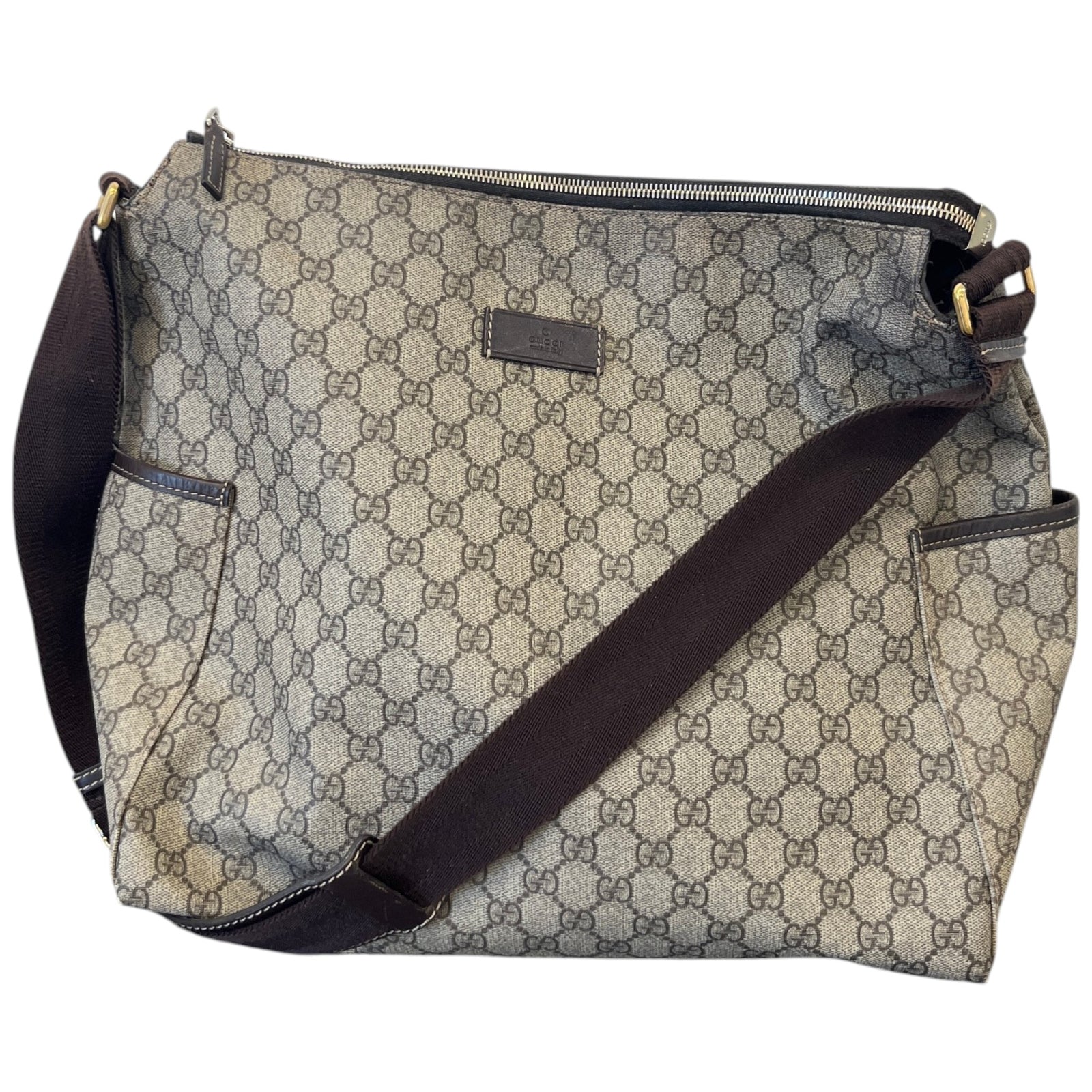 Women's GG Supreme Baby Changing Bag And Mat Bag Beige - Photo 1