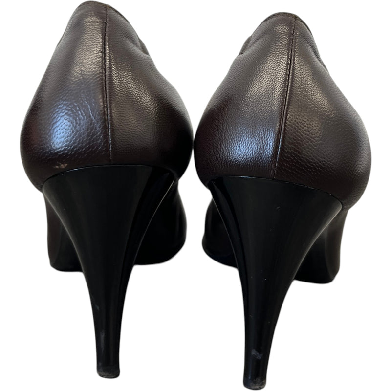 Women's Cap Toe Pumps Heels Brown Size EU 35.5 / UK 2.5