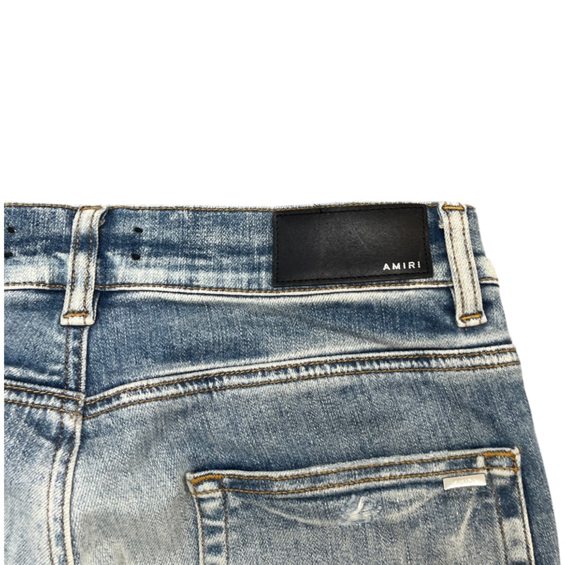 Men's MX1 Distressed Bandana Jeans Blue Size S / W30