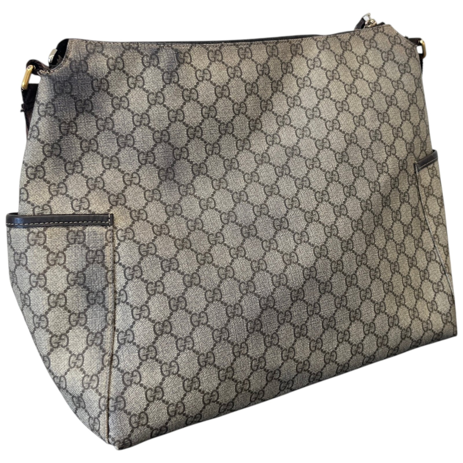 Women's GG Supreme Baby Changing Bag And Mat Bag Beige - Photo 8