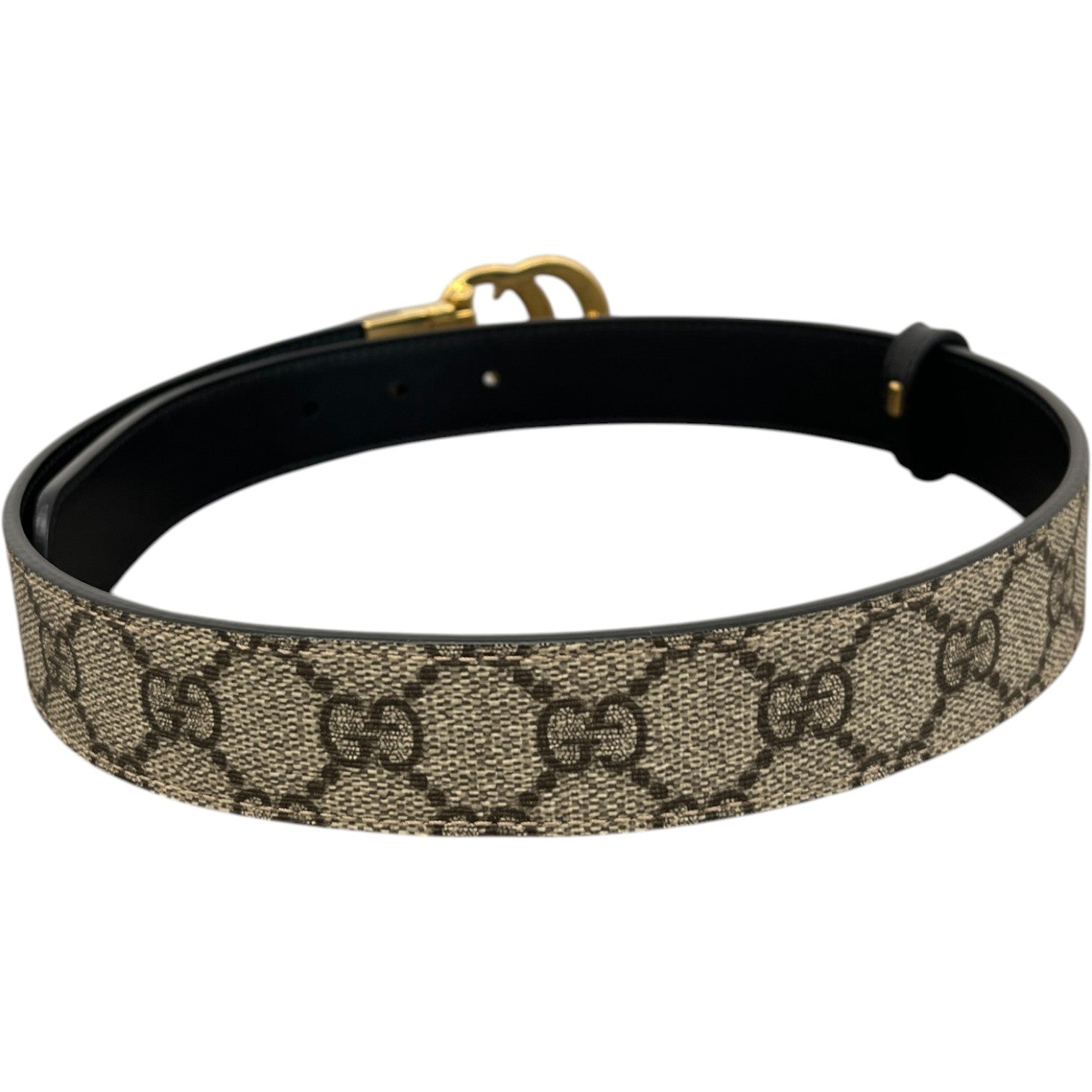 Women's Reversible Gg Supreme Belt Black Size Waist 28" - Photo 4