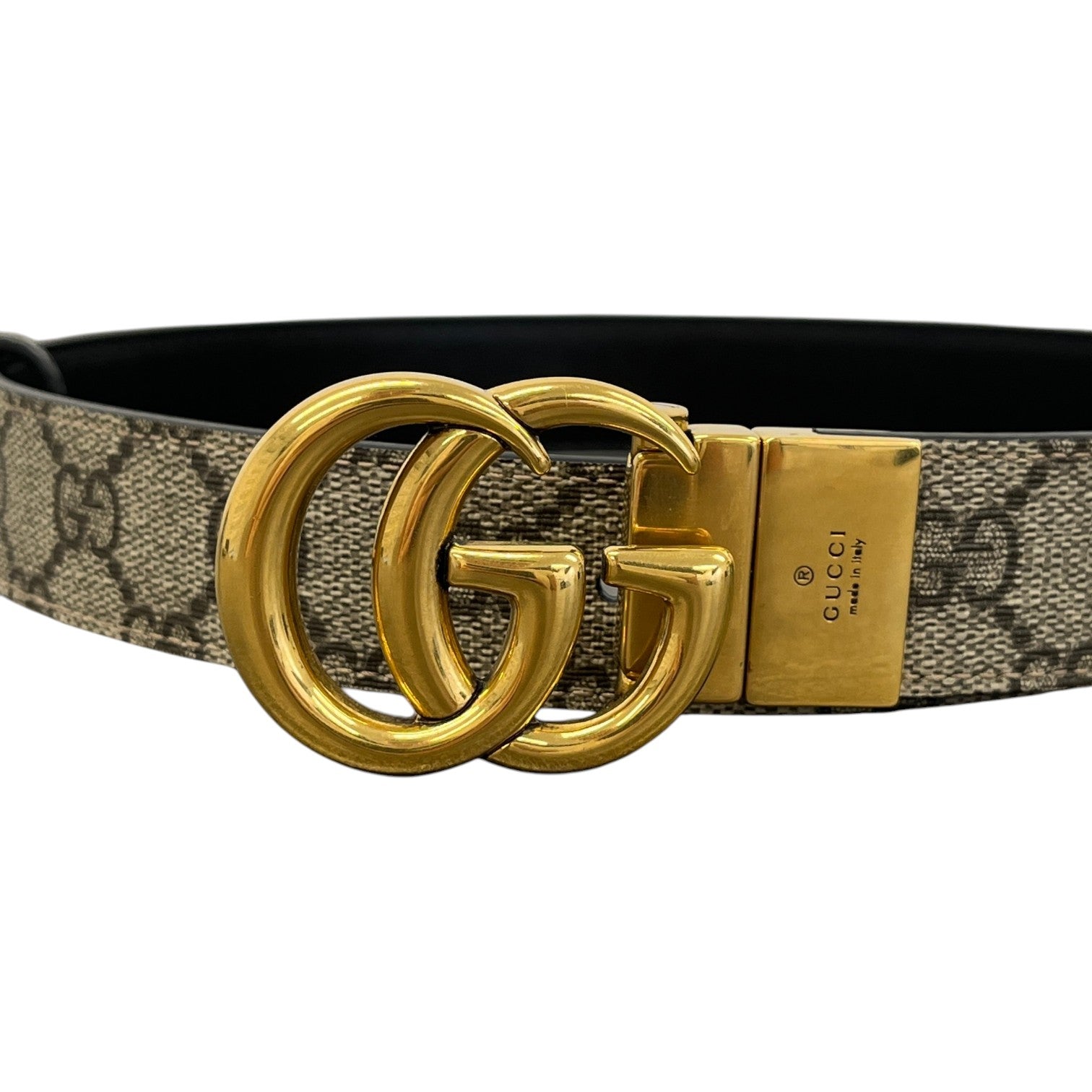 Women's Reversible Gg Supreme Belt Black Size Waist 28" - Photo 2