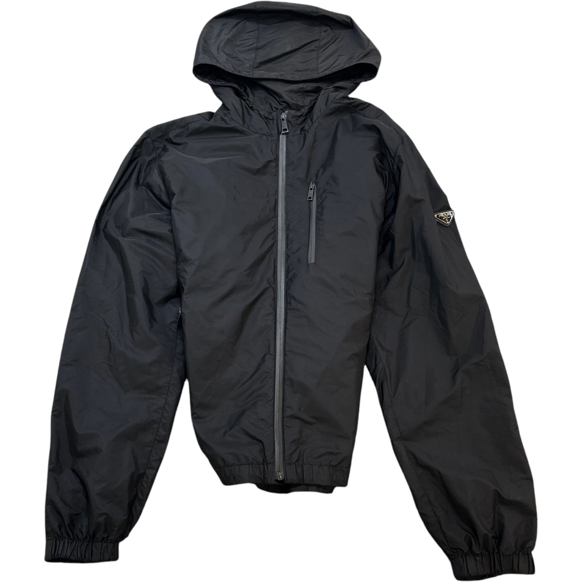 Men's Re-Nylon Plaque Logo Windbreaker Black Size XL - Photo 1