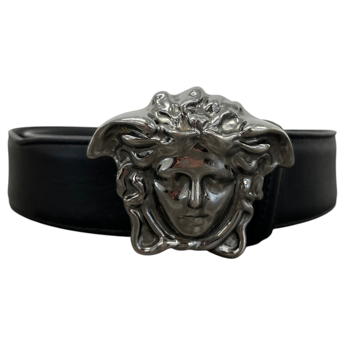 Men's Medusa Logo Belt Black Size 38" - Photo 1