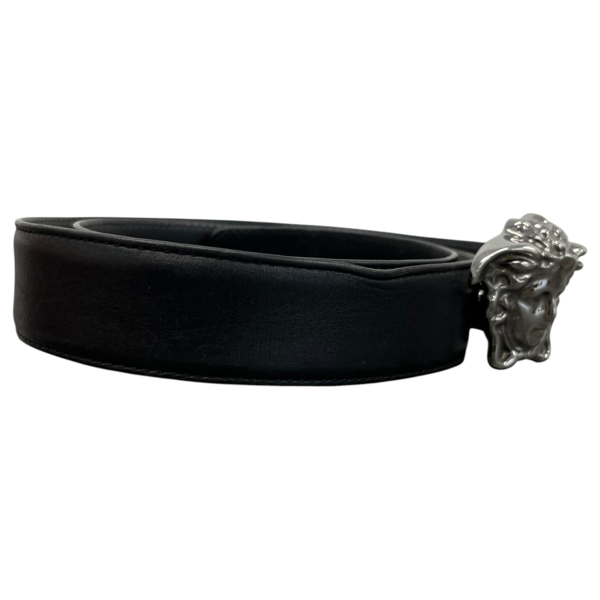 Men's Medusa Logo Belt Black Size 38" - Photo 3