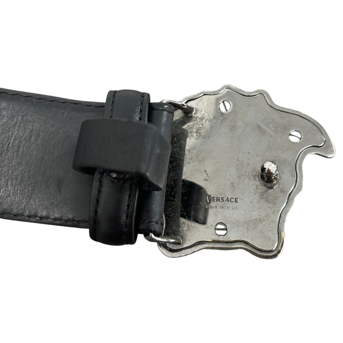 Men's Medusa Logo Belt Black Size 38" - Photo 5