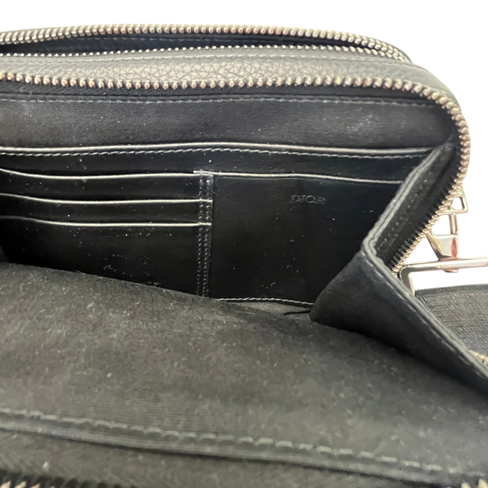 Men's Oblique Zipped Pouch Messenger Bag Beige - Photo 10