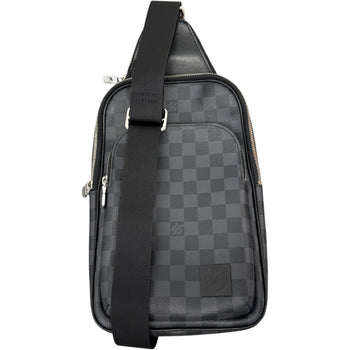 Men's Damier Graphite Avenue NM Slingbag Messenger Bag Black