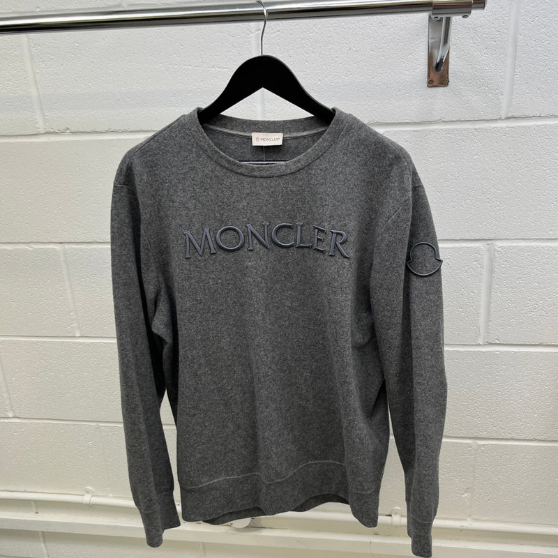 Men's Felpa Logo Print Jumper Grey Size M