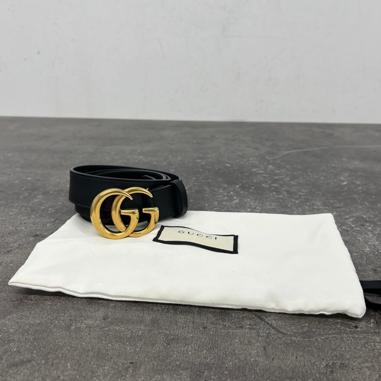 Women's Gg Marmont Belt Black Size Waist 34" - Photo 8