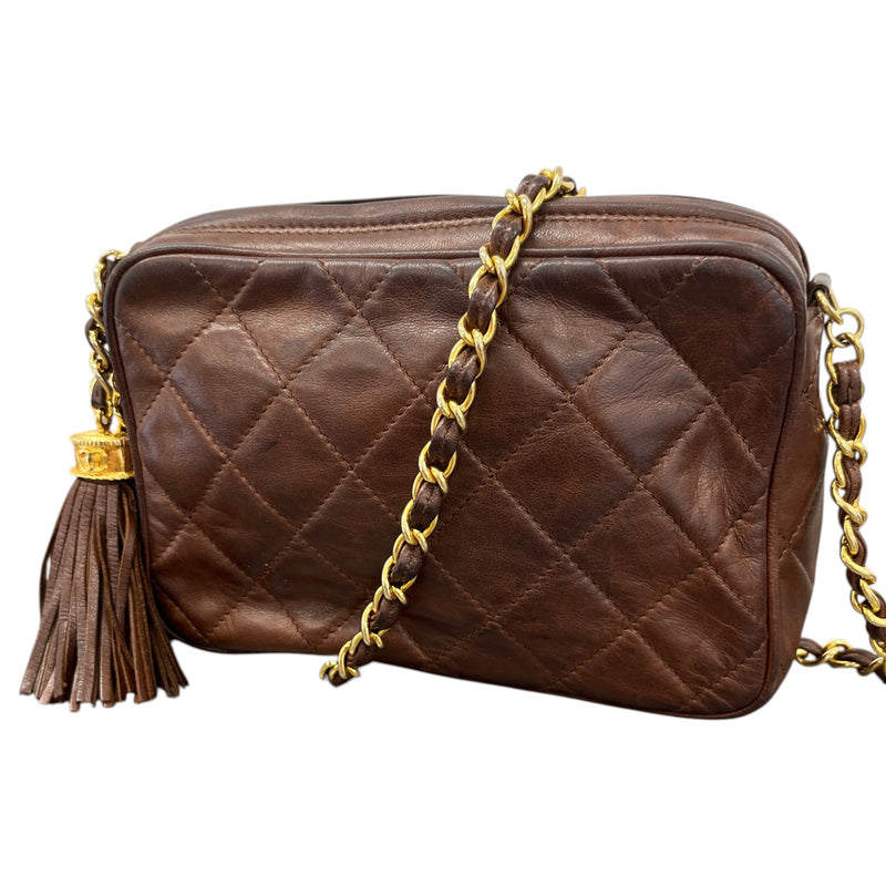 Women's Vintage CC Camera Crossbody Bag Brown