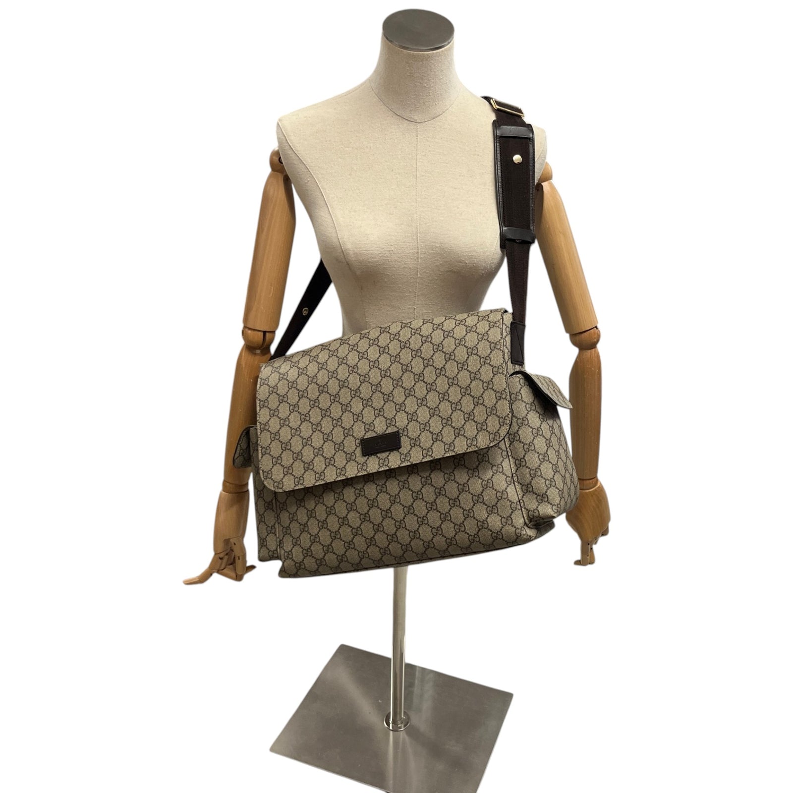 Women's GG Supreme Large Changing Bag Beige - Photo 2