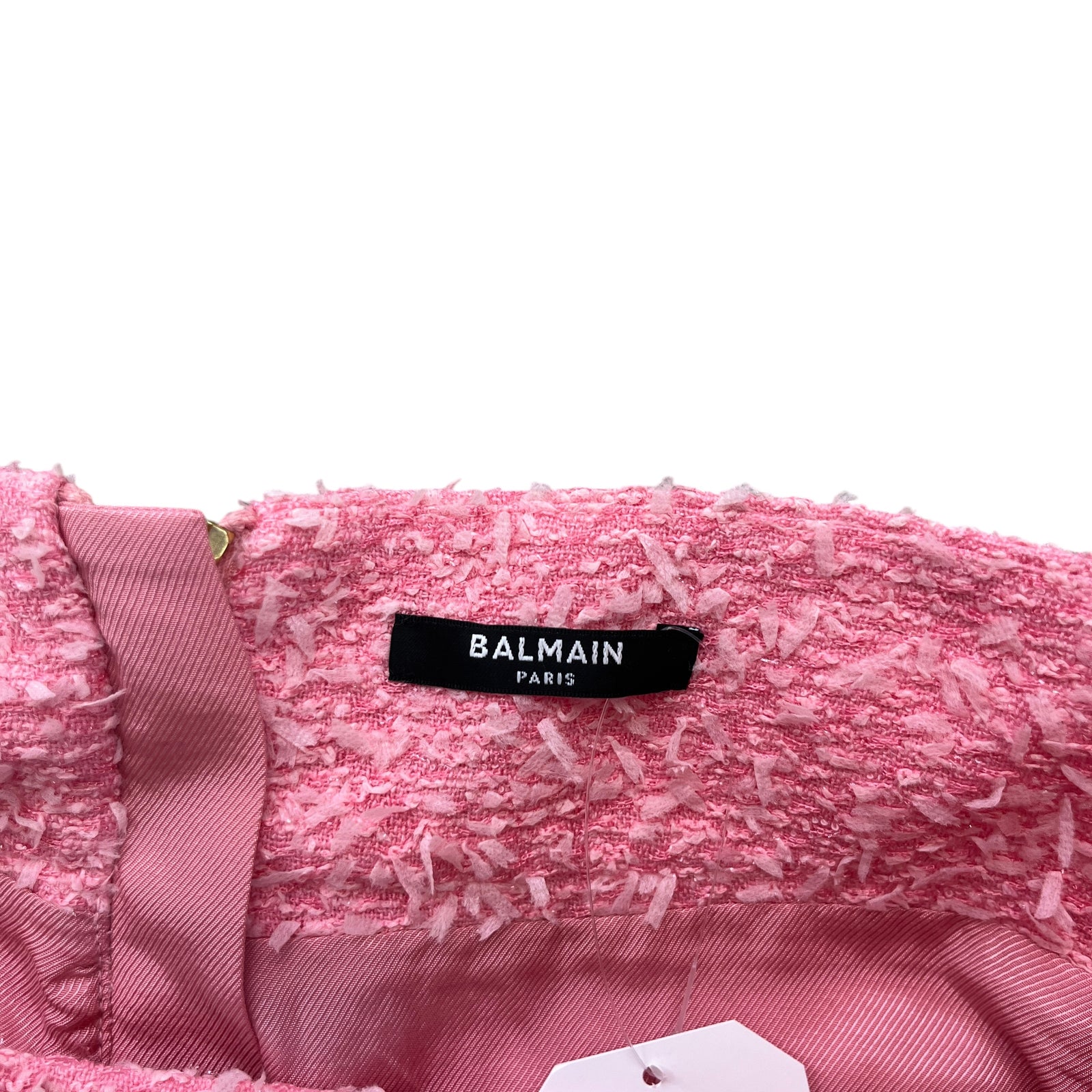 Women's Tweed Logo Button Shorts Pink Size S - Photo 9
