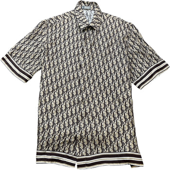 Men's Oblique Shirt Brown Size M