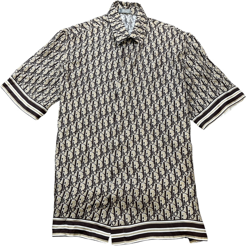 Men's Oblique Shirt Brown Size M