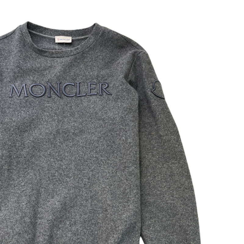 Men's Felpa Logo Print Jumper Grey Size M