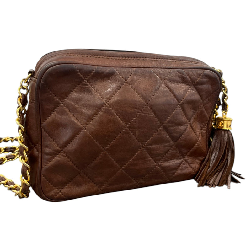 Women's Vintage CC Camera Crossbody Bag Brown