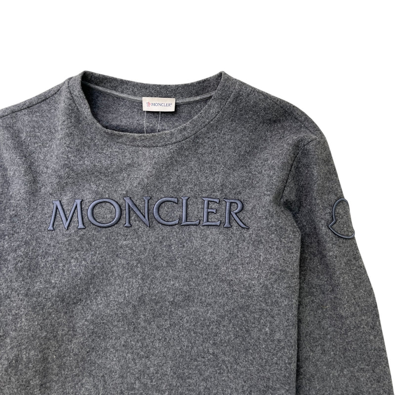 Men's Felpa Logo Print Jumper Grey Size M