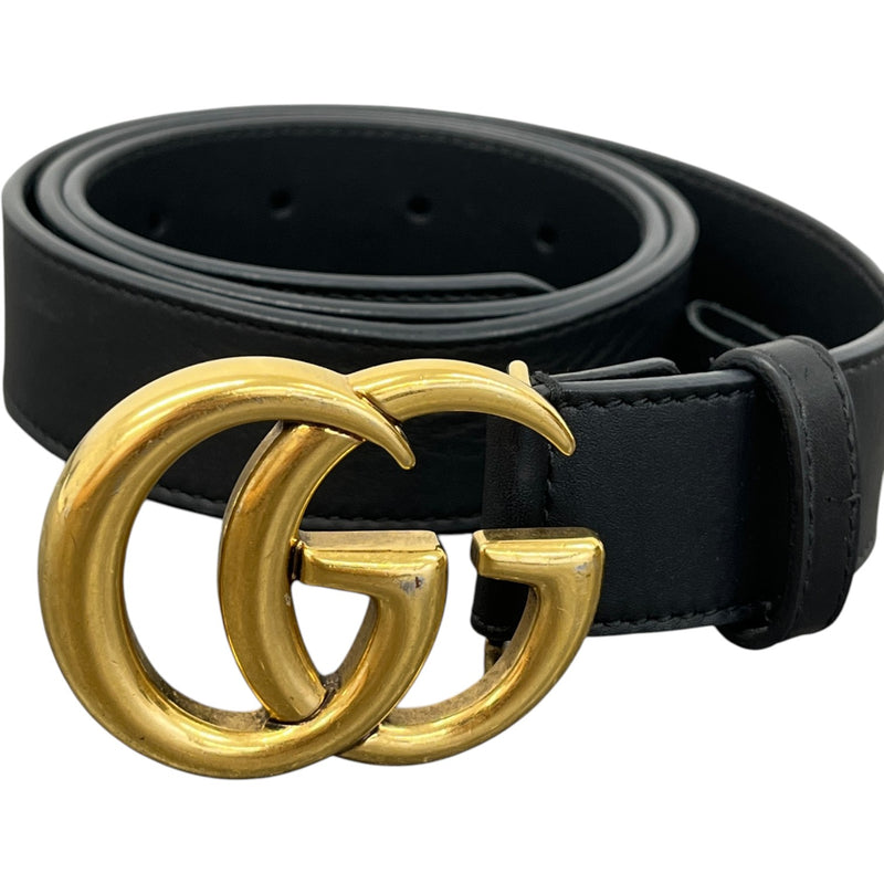 Women's Gg Marmont Belt Black Size Waist 34"