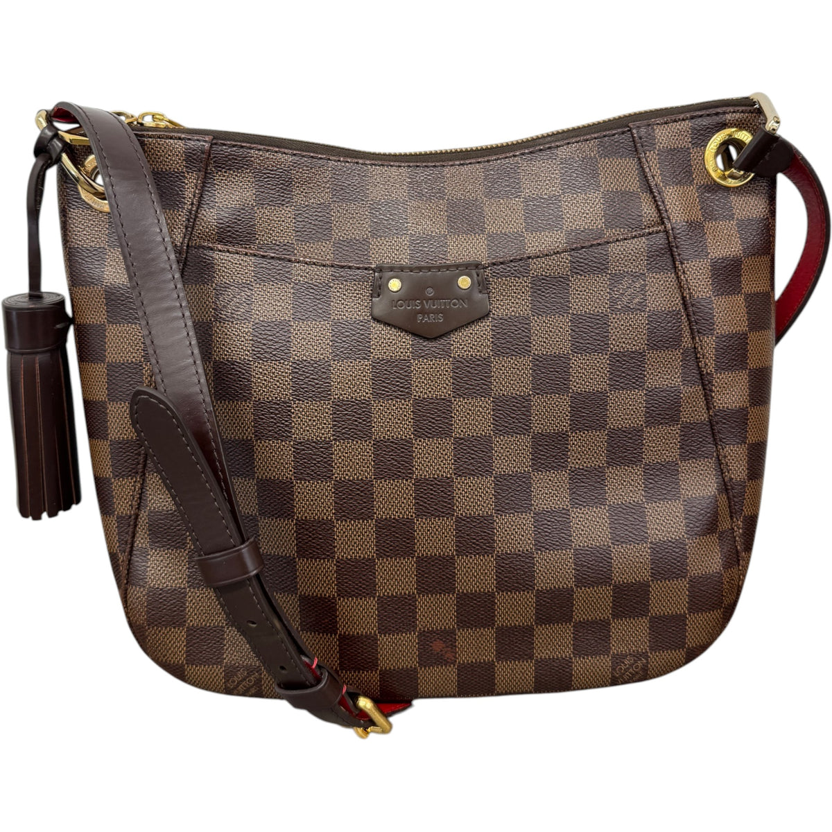 Women's Damier Ebene South Bank Besace Handbag Brown - Photo 1