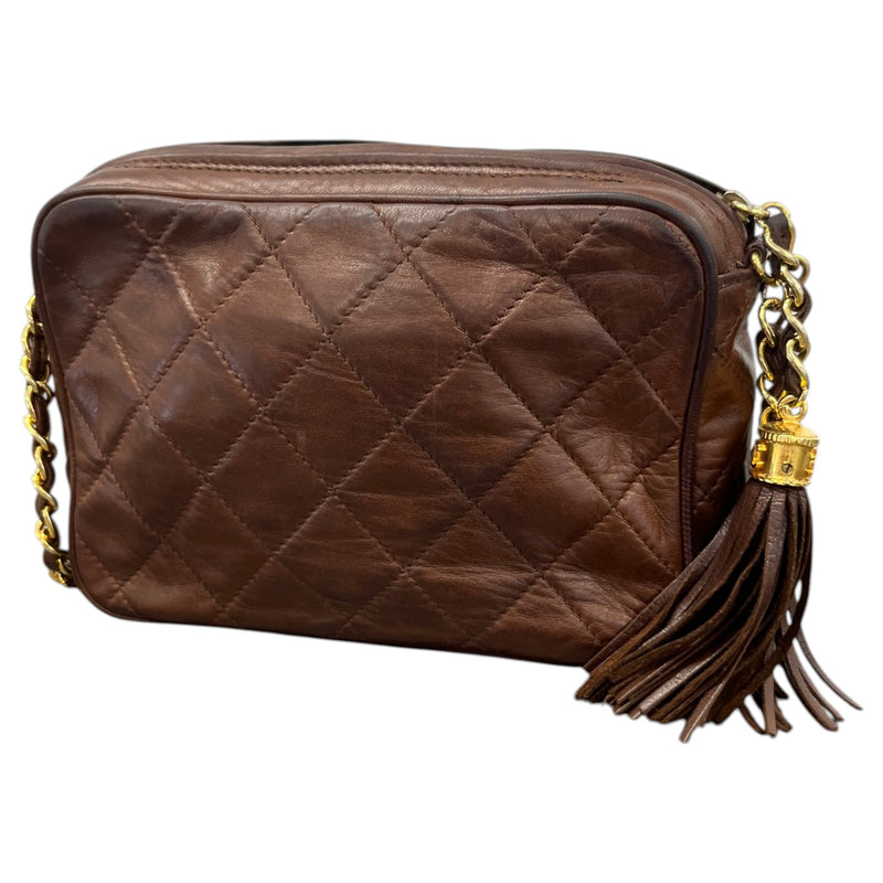 Women's Vintage CC Camera Crossbody Bag Brown