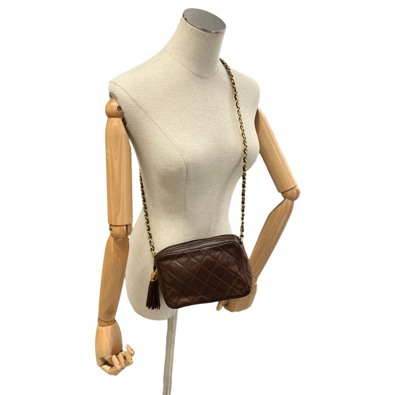 Women's Vintage CC Camera Crossbody Bag Brown