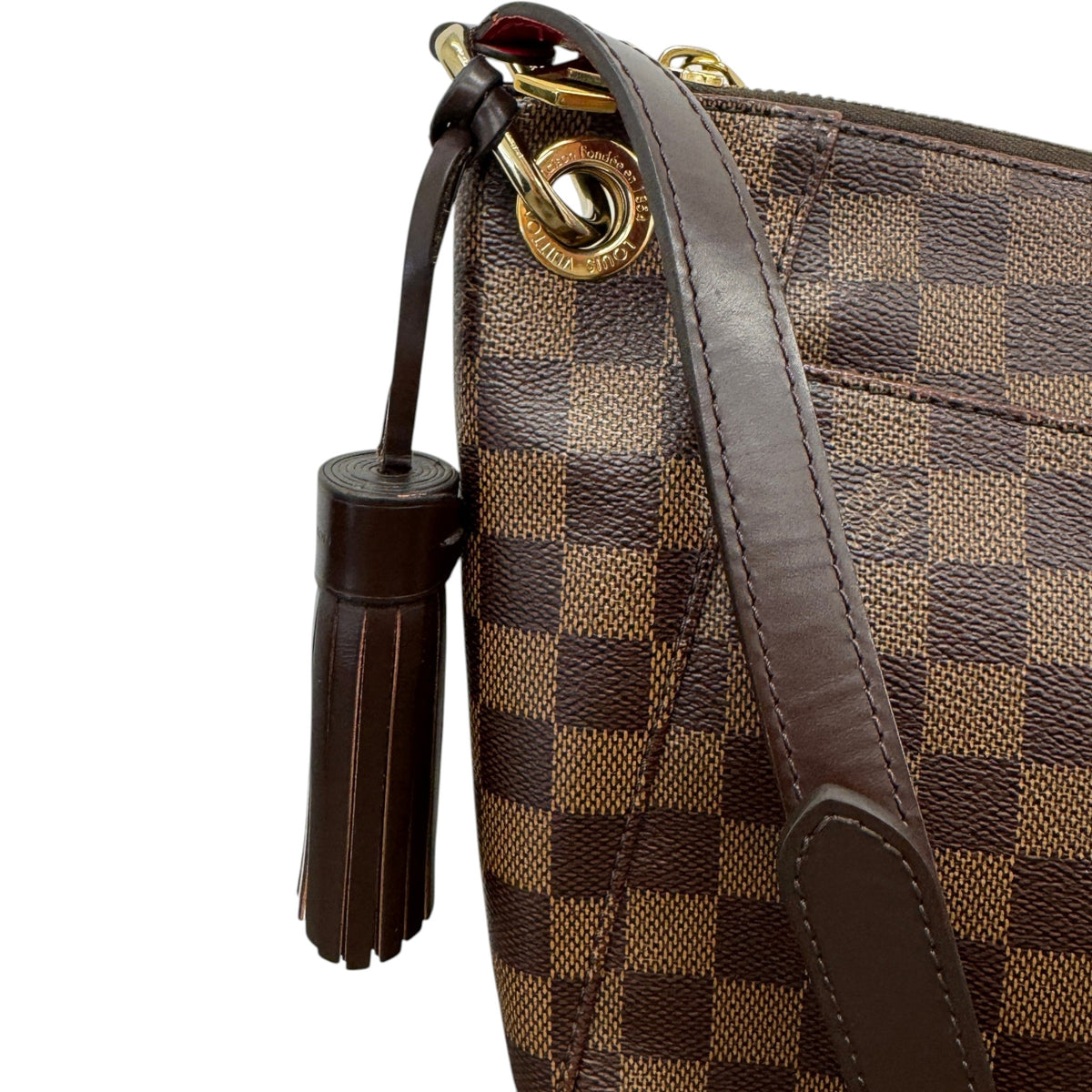 Women's Damier Ebene South Bank Besace Handbag Brown - Photo 5
