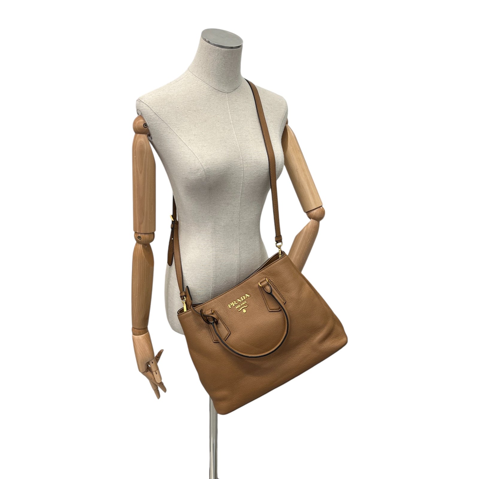Women's Vitello Phenix Bag Brown - Photo 2