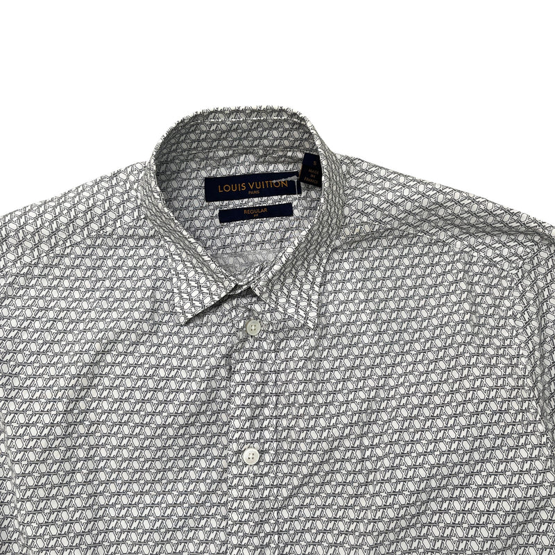 Men's Monogram Geometric Shirt White Size S
