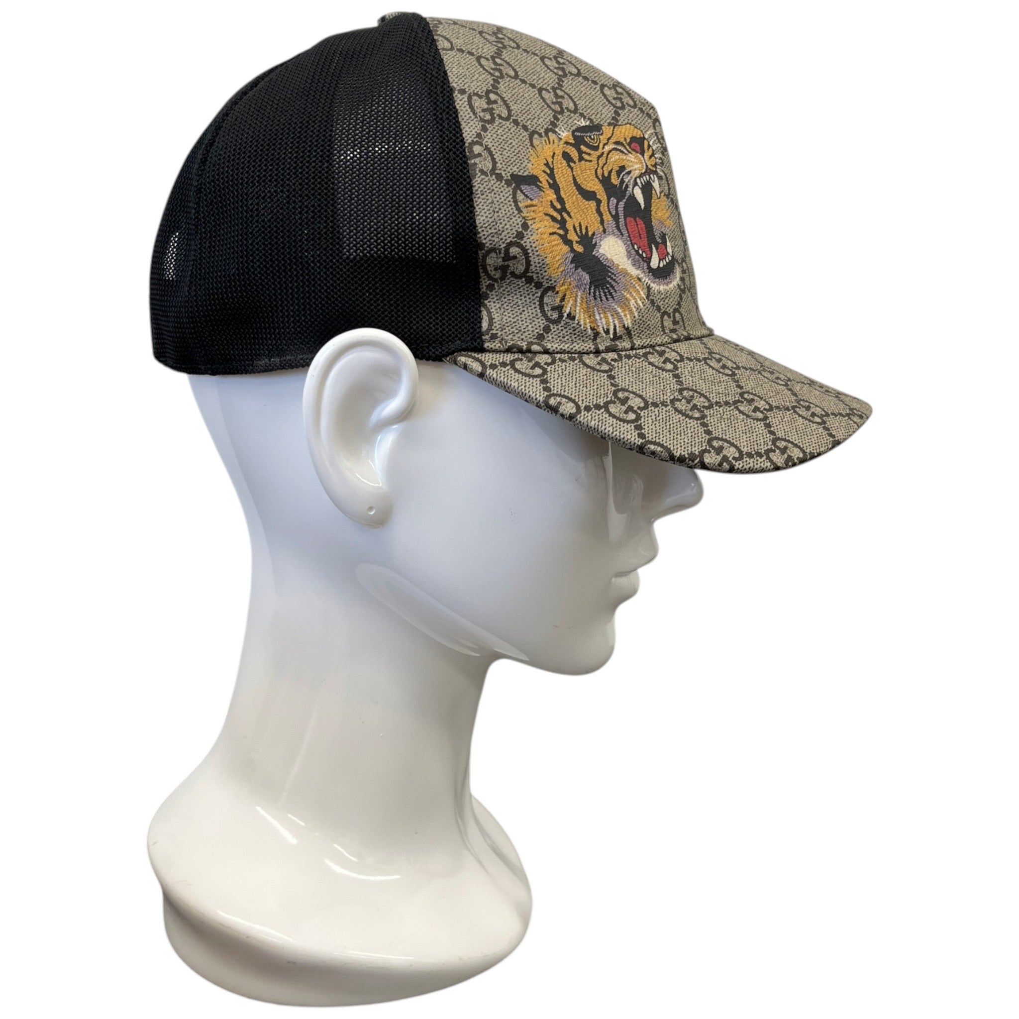 Men's Gg Supreme Tiger Print Cap Beige Size M – Label Source