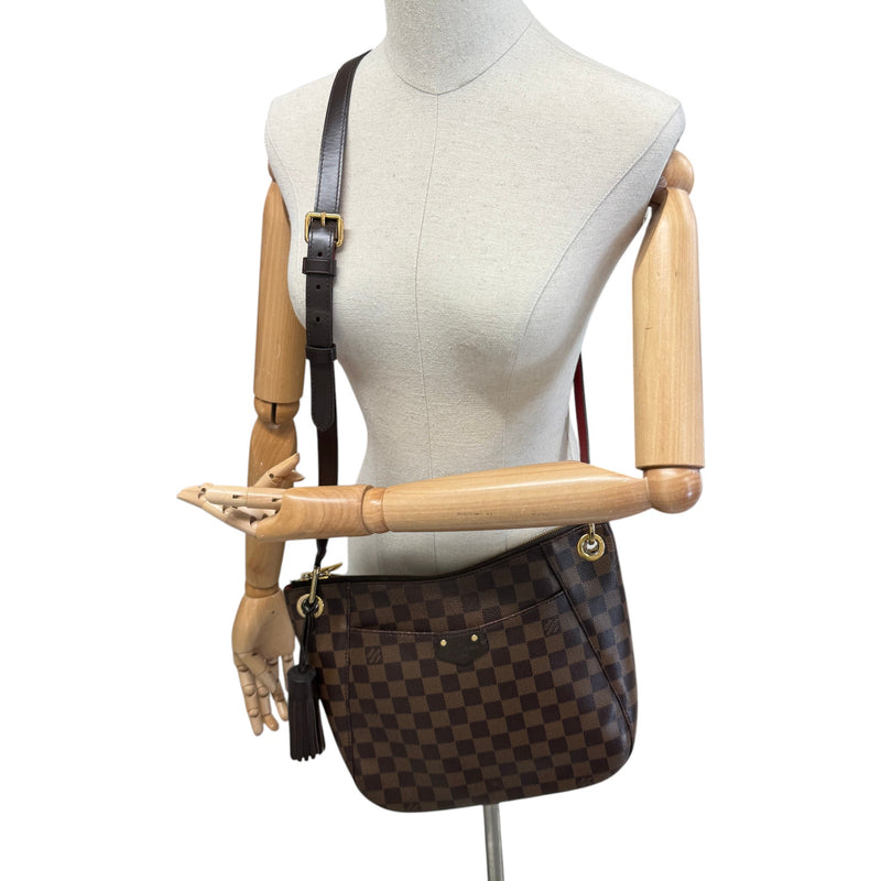 Women's Damier Ebene South Bank Besace Handbag Brown
