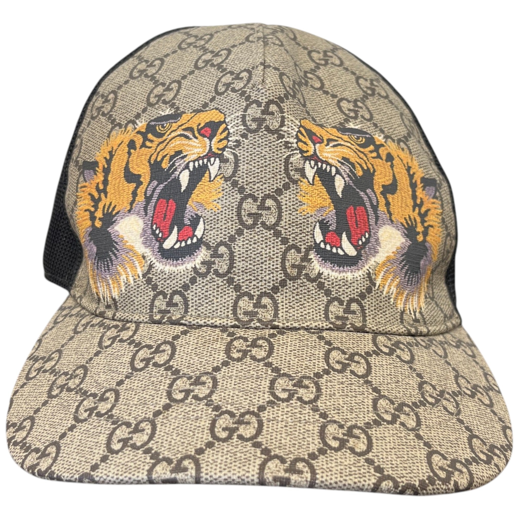 Men's Gg Supreme Tiger Print Cap Beige Size M – Label Source