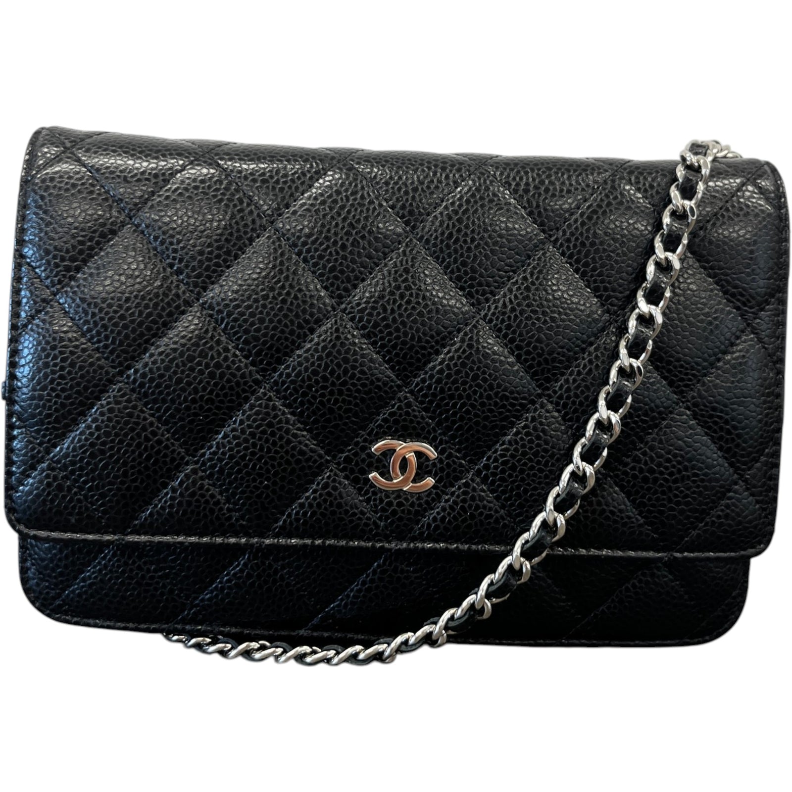 Women's Wallet On Chain Caviar Woc Bag Black - Photo 1
