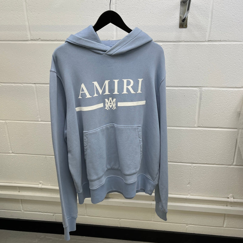 Men's Logo Print Hoodie Blue Size L