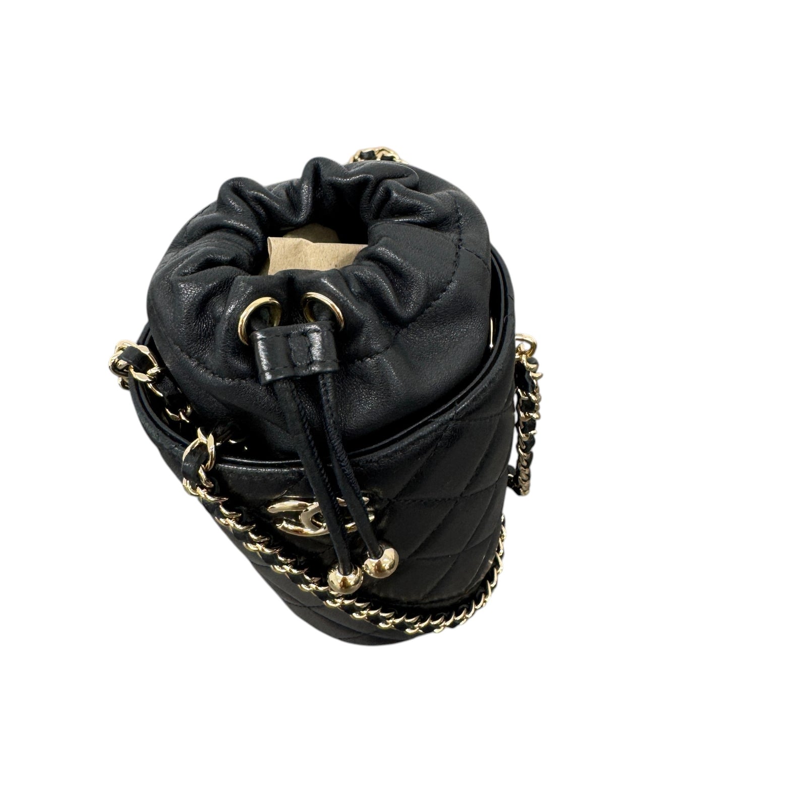 Women's Mini Drawstring Bucke Bag Black - Photo 4
