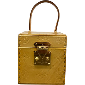 Women's Monogram Vernis Bleecker Box Bag Gold