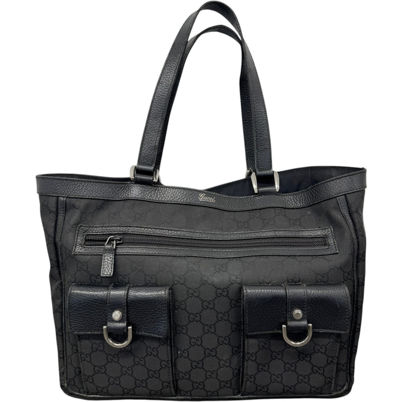 Women's GG Nylon Abbey Handbag Black