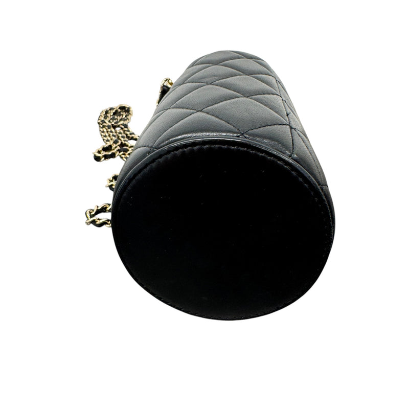 Women's Mini Drawstring Bucke Bag Black
