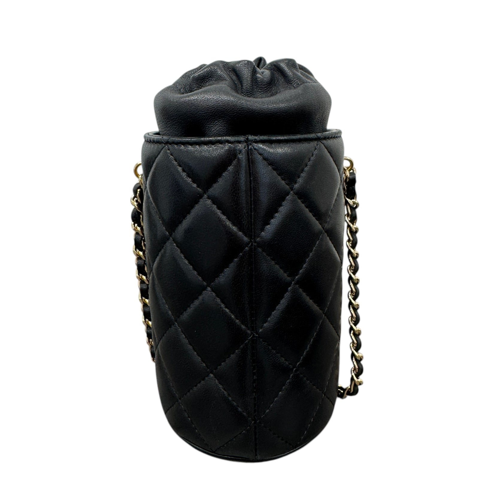 Women's Mini Drawstring Bucke Bag Black - Photo 8