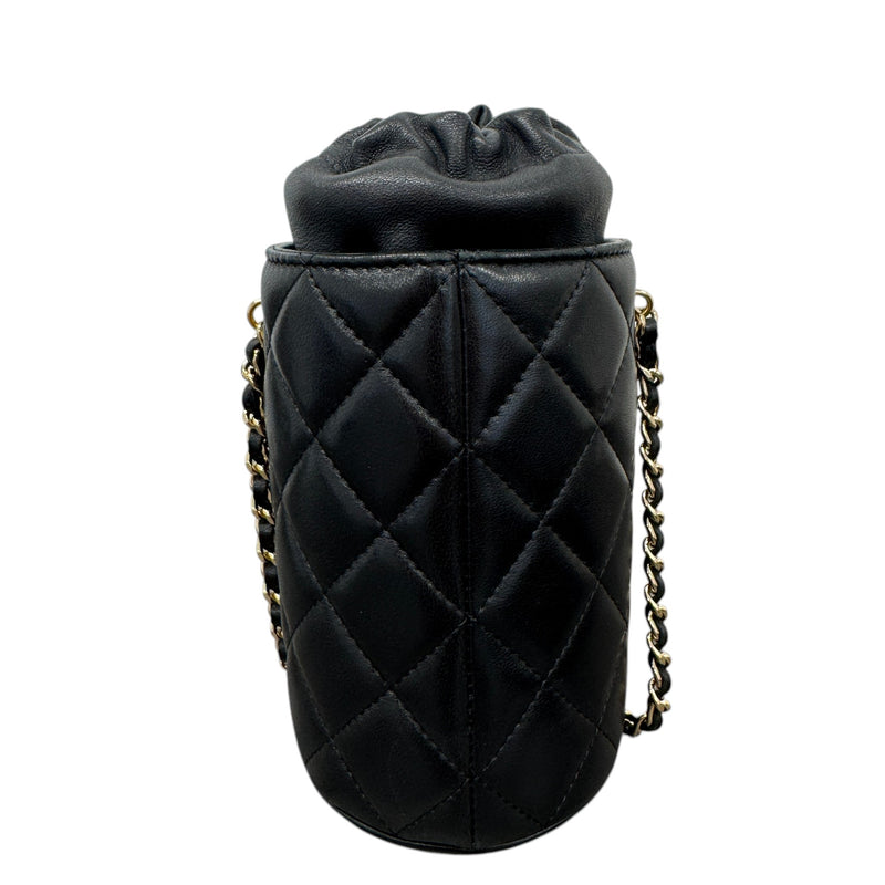 Women's Mini Drawstring Bucke Bag Black