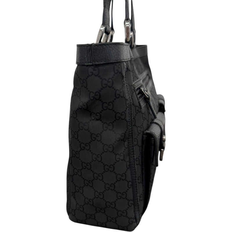 Women's GG Nylon Abbey Handbag Black